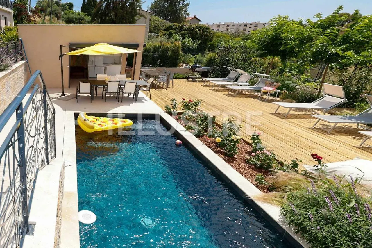 Villa Vue Mer, Piscine & Plage A 6Min Cagnes-sur-Mer